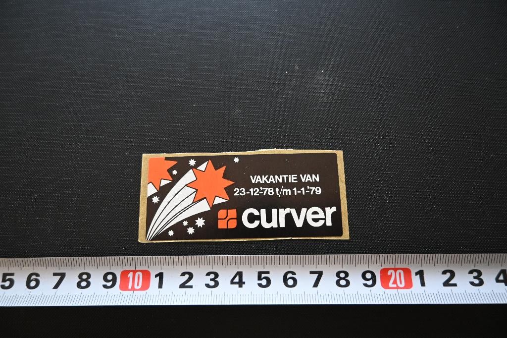 sticker curver vakantie van 23-12-1978 t/m 01-01-1979, Ophalen, Zo goed als nieuw