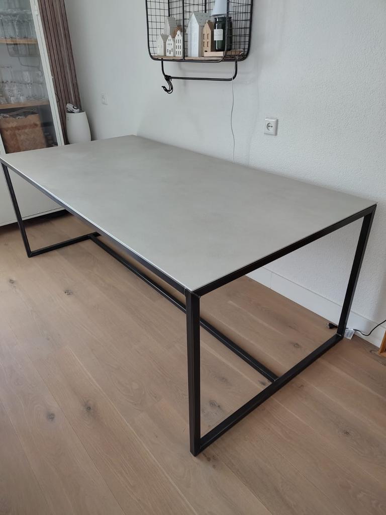 Kas20 eettafel met keramisch blad/stalen frame b200xb100xh73, Huis en Inrichting, Tafels | Eettafels, Ophalen, 100 tot 150 cm