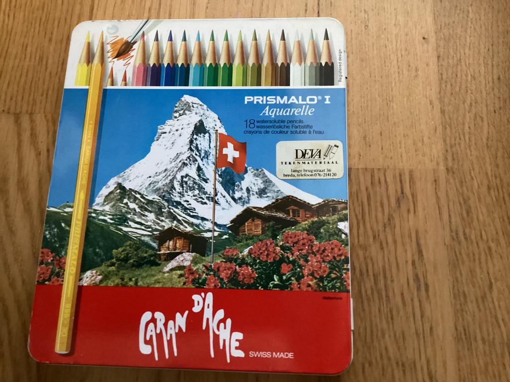 Caran d'Ache Prismalo I Aquarelpotloden - 18 kleuren, Ophalen of Verzenden, Zo goed als nieuw, Potlood of Stift