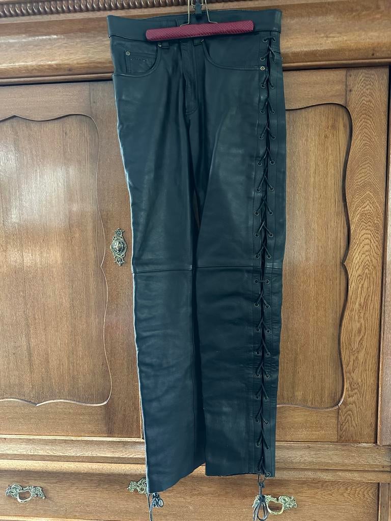 Leren motorbroek mt 48, Ophalen of Verzenden, Tweedehands, Heren, Broek | leer