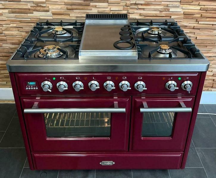 Luxe fornuis Boretti majestic 100cm bordeaux rood, Niet ingevuld, 60 cm of meer, Niet ingevuld, Ophalen of Verzenden