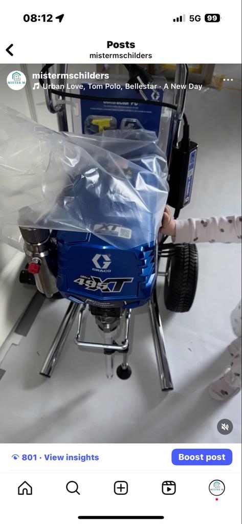 Nieuwe Graco Hi-boy 495 XT Verfspuit - Ongebruikt!, Ophalen, Nieuw, Verfspuit of Verfpomp