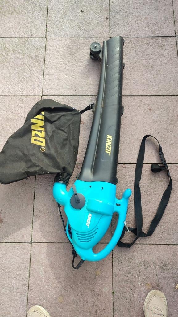 Kinzo Bladblazer/Bladzuiger met Opvangzak, Ophalen, Gebruikt, Met opvangzak, Kinzo
