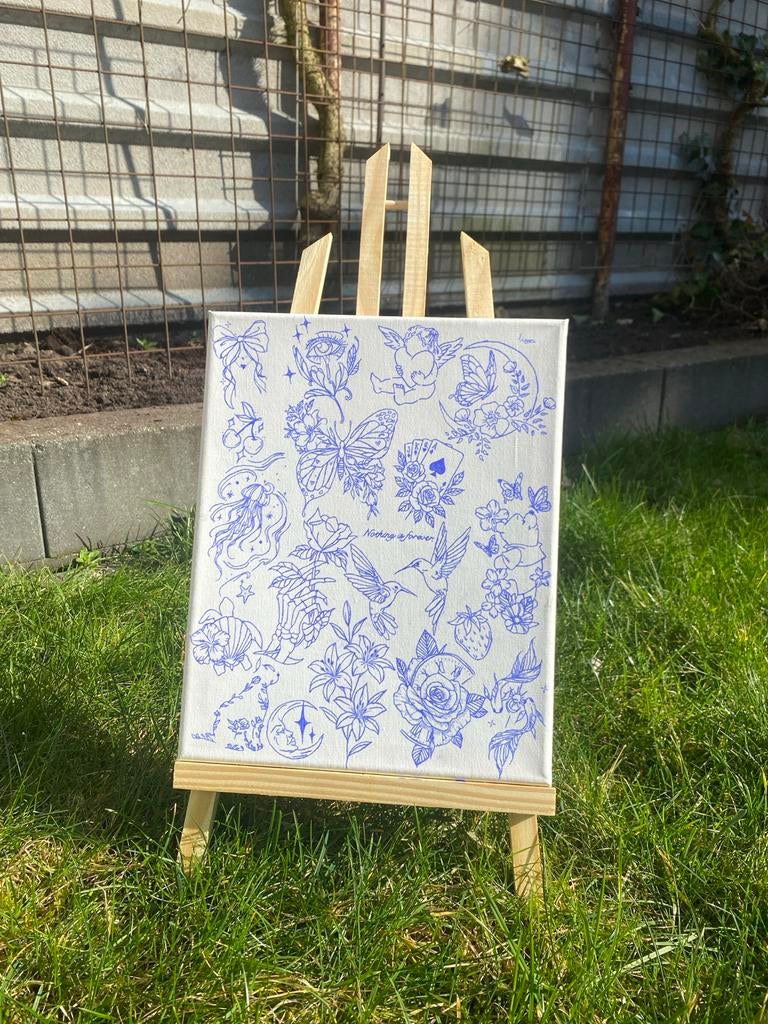 Handgemaakt schilderij 24x30cm balpen, Ophalen of Verzenden