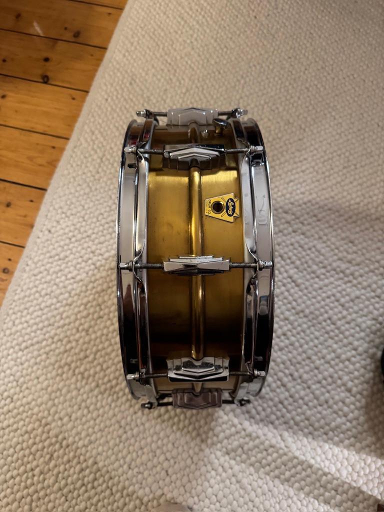 Vintage Ludwig lacquered brass 14x5", Ophalen of Verzenden, Gebruikt, Ludwig