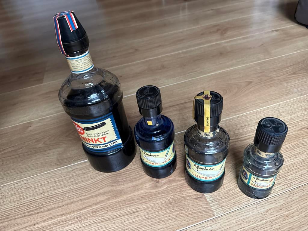 Vintage Gimborn Talens Inkt Flessen - Collectie, Ophalen, Gebruikt