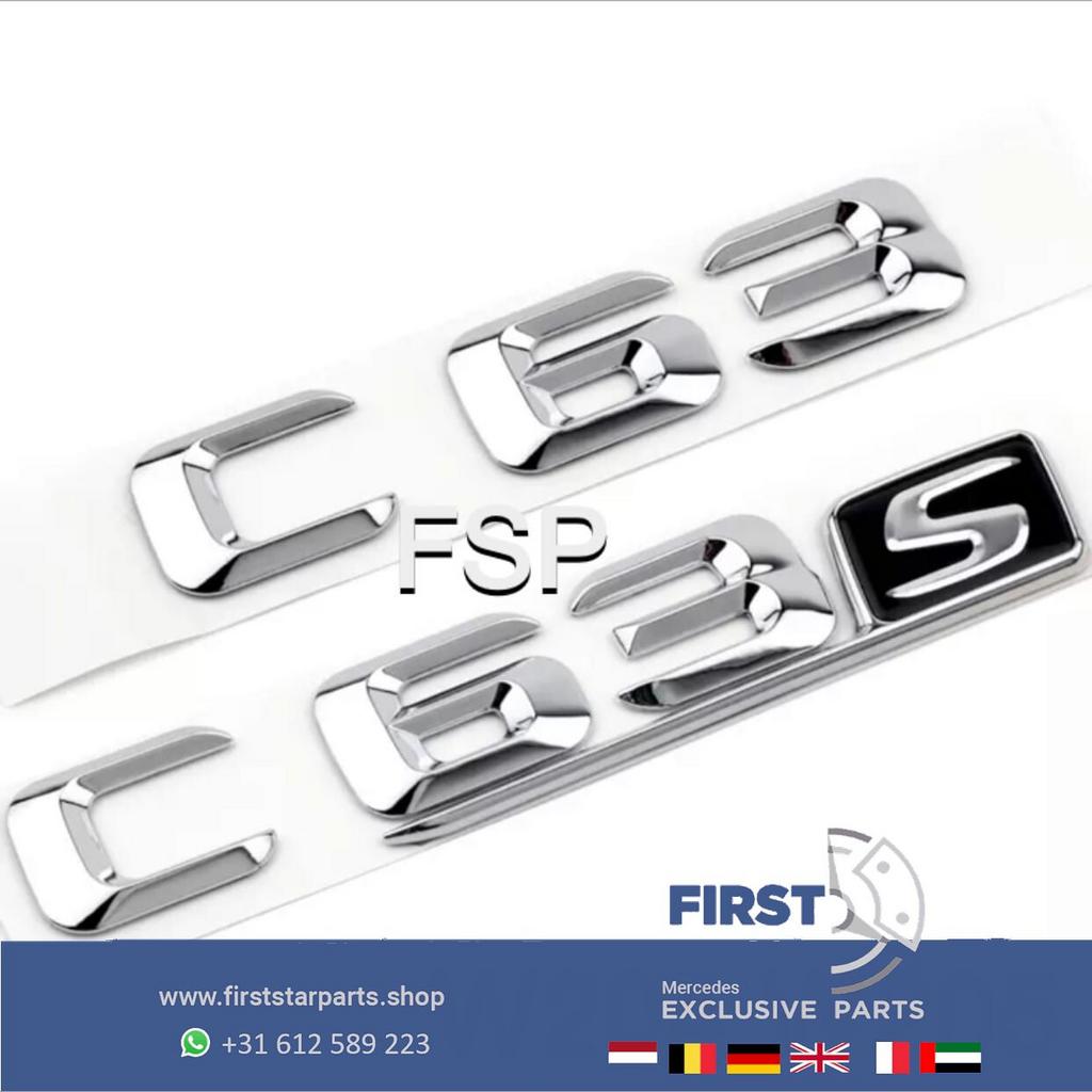 LETTERS W205 C63 AMG CHROOM LOGO Mercedes C Klasse 63 2014-2, Gebruikt, -, Ophalen of Verzenden, Achter