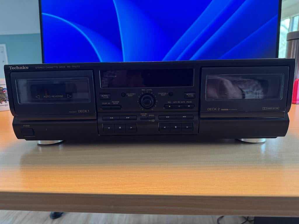 Technics RS-TR373 dubbel cassettedeck, Ophalen of Verzenden, Dubbel, Overige merken, Tiptoetsen