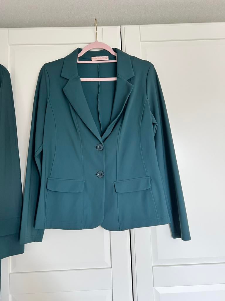 Studio anneloes set M susan tuniek blouse & bonded blazer, Maat 38/40 (M), Ophalen of Verzenden, Groen