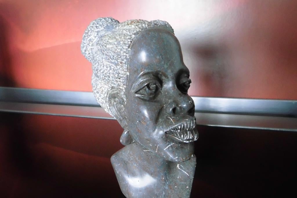 marmer hoofd van vrouw, Ophalen of Verzenden, Zo goed als nieuw, Mens