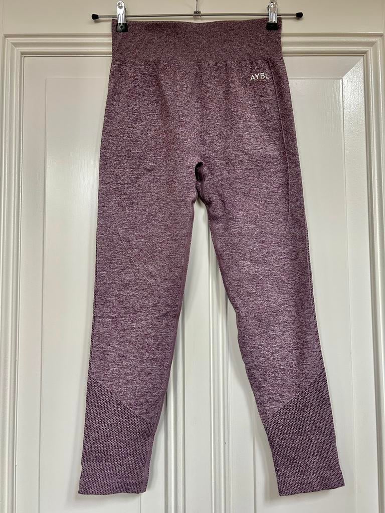 AYBL sportlegging S/M paars/grijs gemêleerd, Kleding | Dames, Sportkleding, Paars, Ophalen of Verzenden, Maat 36 (S), Fitness of Aerobics