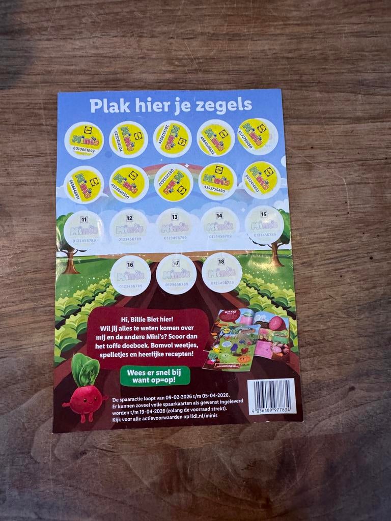 Lidl spaarzegels mini's, Lidl, Ophalen of Verzenden