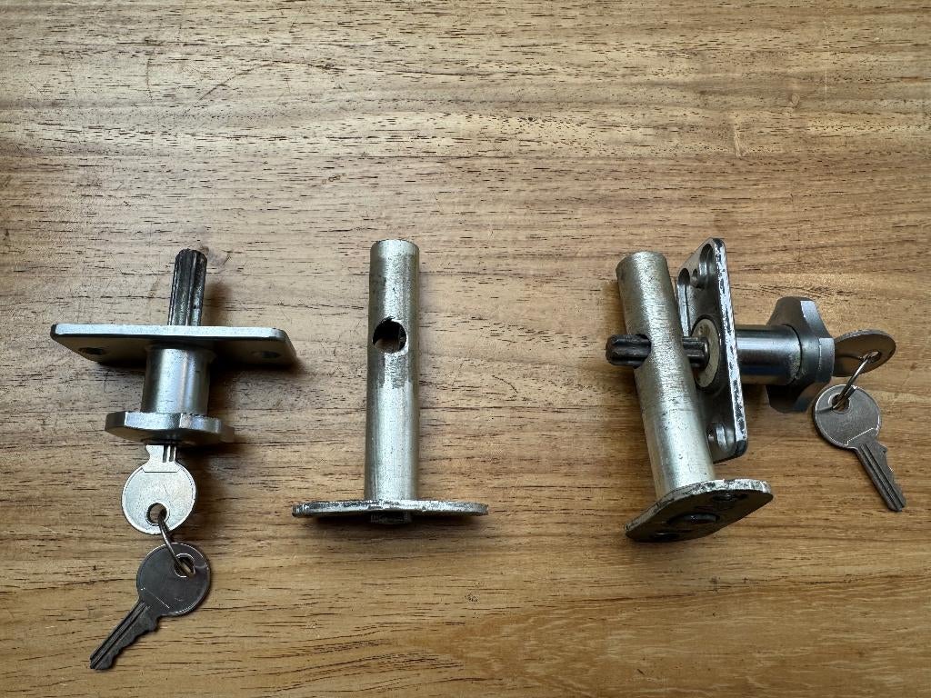 Cilindersloten, Doe-het-zelf en Verbouw, Hang- en Sluitwerk, Gebruikt, Slot, Rvs, Ophalen of Verzenden