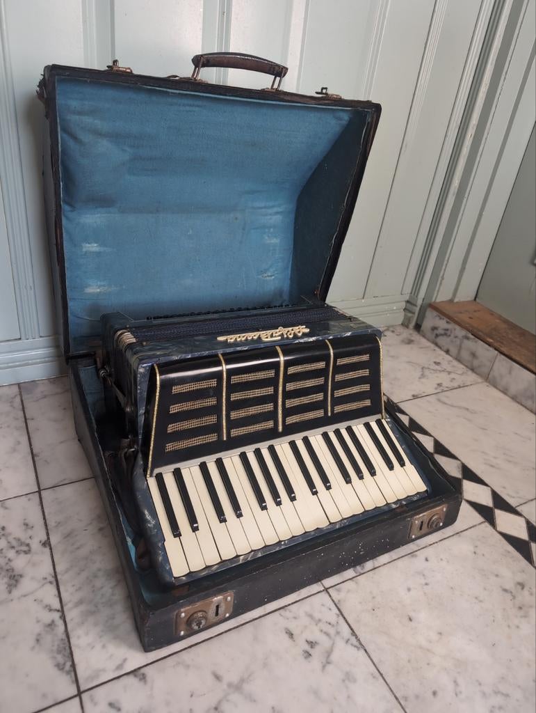 Accordeon Alfa Picena 80 bas, Muziek en Instrumenten, Accordeons, Gebruikt, Toetsaccordeon, 80-bas, Overige merken, Met koffer