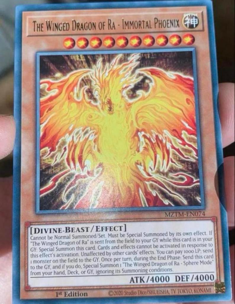 Yu-Gi-Oh! The Winged Dragon of Ra Immortal Phoenix MZTM !, Ophalen of Verzenden, Zo goed als nieuw, Losse kaart