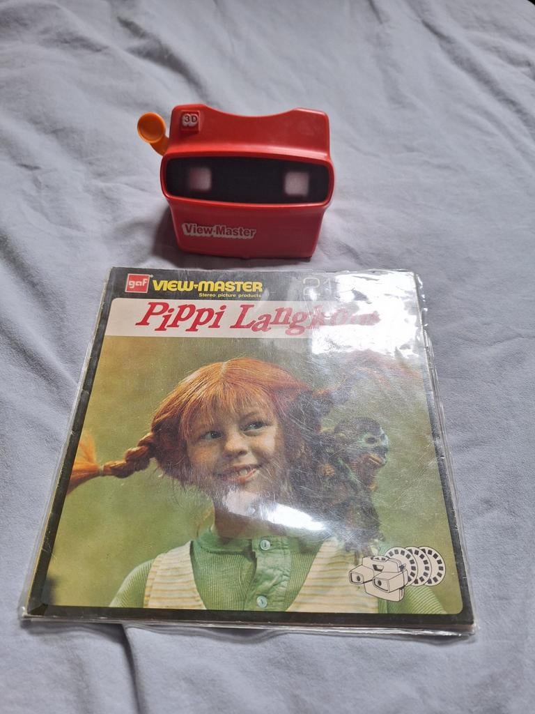 Vintage View-Master met Pippi Langkous schijven, Ophalen of Verzenden, Gebruikt