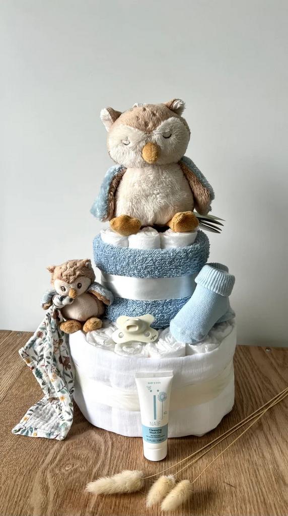 Luiertaart little dutch uil, Kinderen en Baby's, Kraamcadeaus en Geboorteborden, Ophalen of Verzenden, Zo goed als nieuw