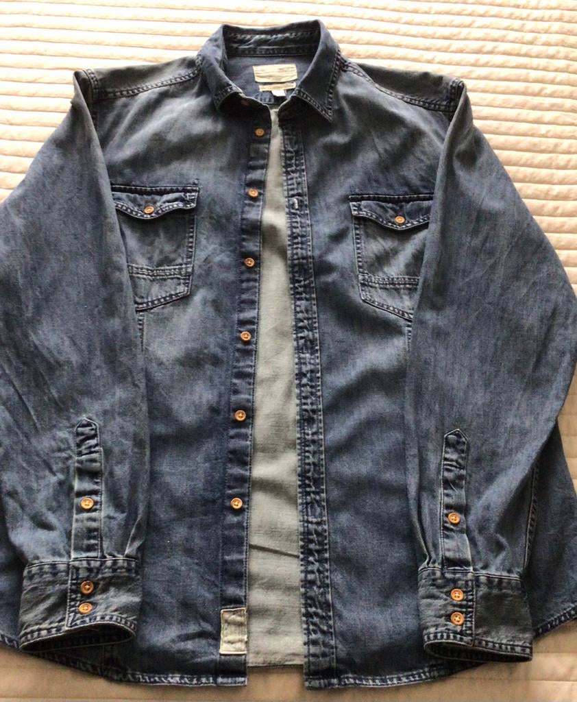 Spijkerblouse Esprit, maat XL., Ophalen, Zo goed als nieuw, Blauw, Halswijdte 43/44 (XL)