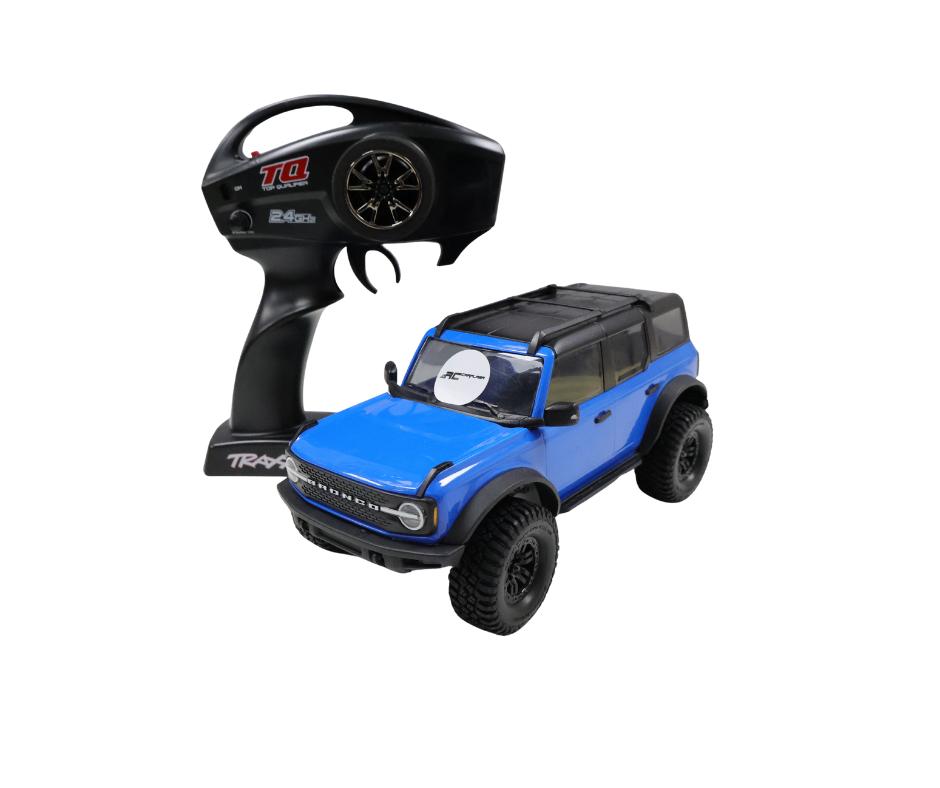 Traxxas TRX-4M Ford Bronco blauw 1/18 rc auto, Hobby en Vrije tijd, Modelbouw | Radiografisch | Auto's, Ophalen of Verzenden, Gebruikt