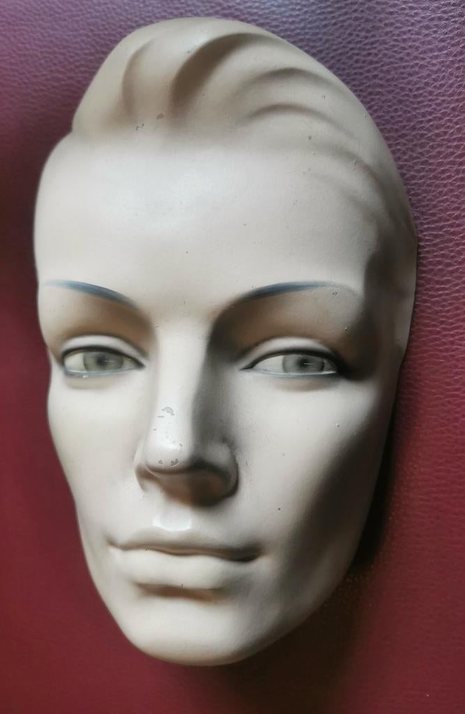 Art deco vintage mannequinn hoofd masker, Ophalen of Verzenden