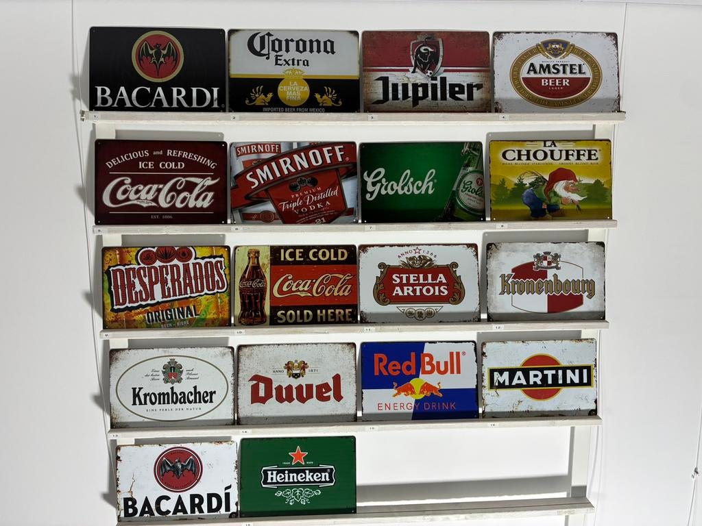 Wandborden metalen borden mencave 20x30 cm  5 voor 30 euro, Ophalen of Verzenden, Zo goed als nieuw