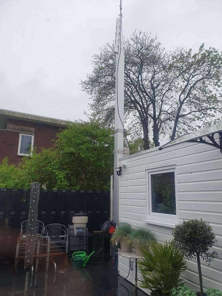 6x6m aluminium kokermast met elektrische lier schuifmast, Ophalen, Mast