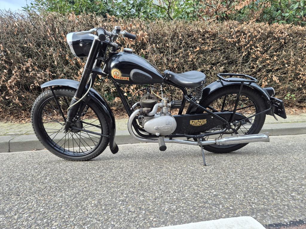 Batavus Villiers 125cc uit 1949 met NL kenteken, Overig, 11 kW of minder, 1 cilinder, Minimaal motorrijbewijs A1