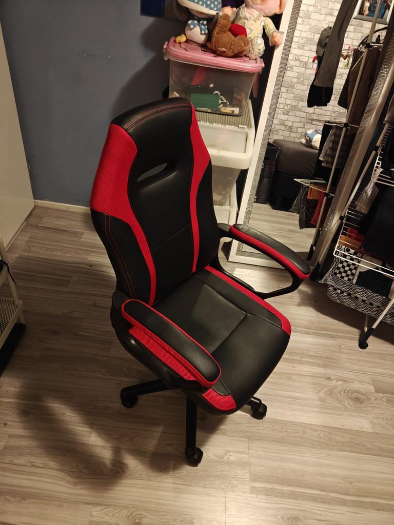 Game stoel zwart met rood, Ophalen of Verzenden, Gebruikt, Rood