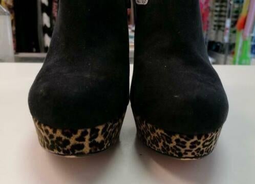 Dr. Adams boots enkellaarsje pumps zwart luipaard 40 36187, Dr. Adams, ., Zwart, Lage of Enkellaarzen