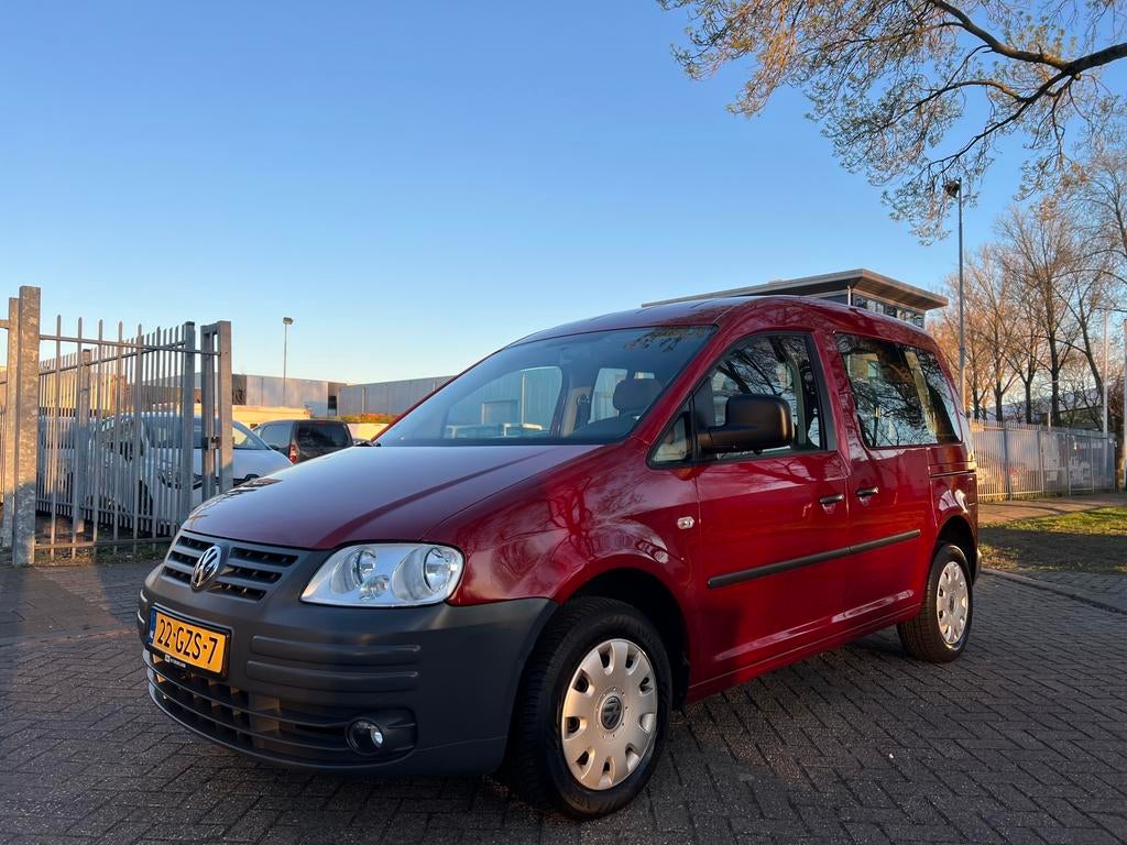 Volkswagen Caddy 1.9 TDI DSG Life 77KW Combi 5P 2008 Rood, Auto's, 4 cilinders, Volkswagen, Bedrijf, Diesel