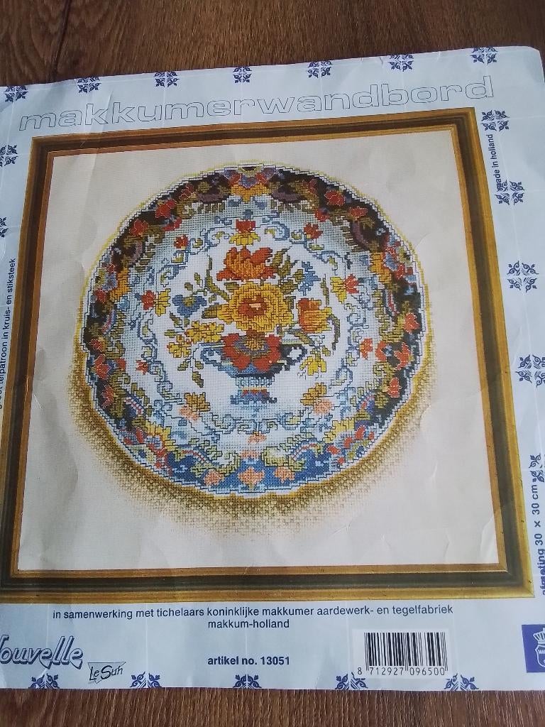 Borduurpatroon van een bord, nr 13051, Ophalen of Verzenden, Zo goed als nieuw, Handborduren, Patroon