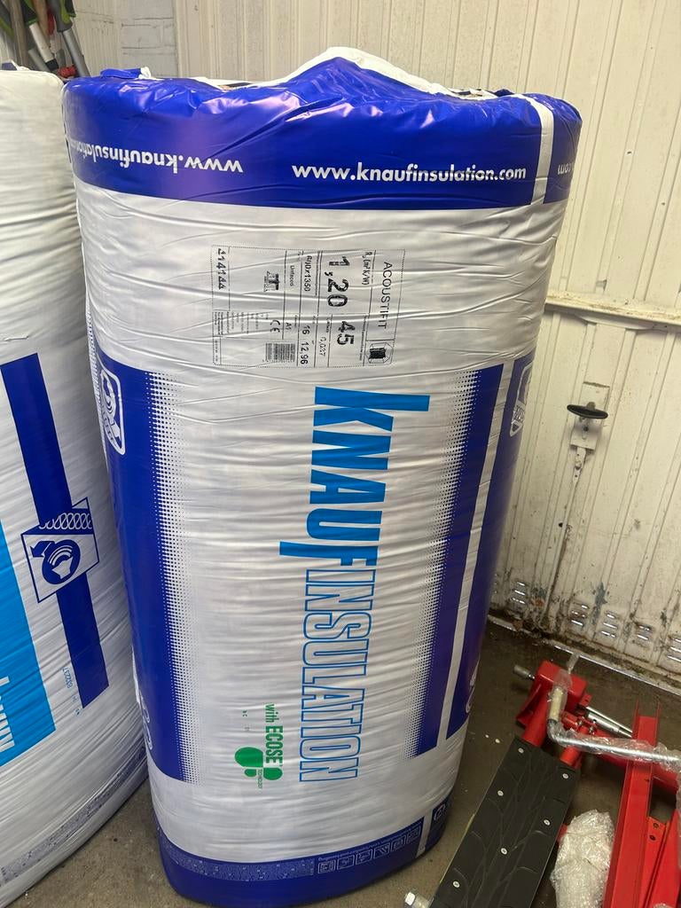 Knauf Acoustifit Glaswol Isolatie 45mm - 1 Pak, Ophalen, Dakisolatie, 4 tot 8 cm, 10 tot 15 m²