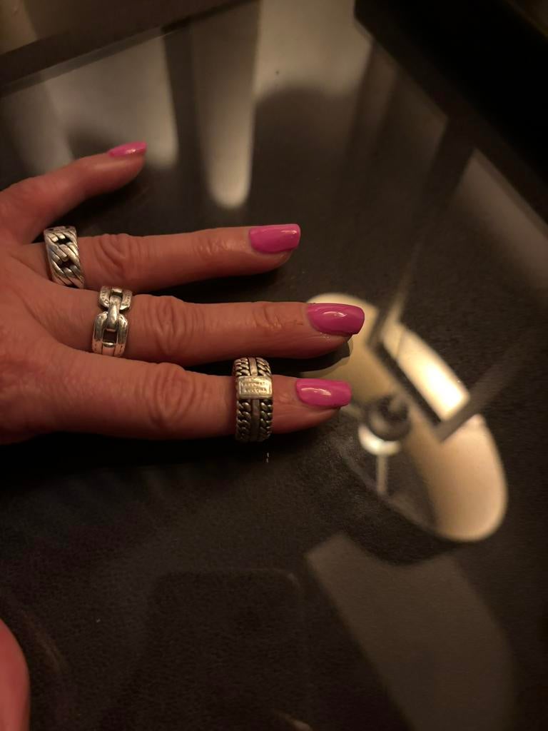 Buddha to Buddha ring Chain 16, Sieraden, Tassen en Uiterlijk, Ringen, Ophalen of Verzenden, Dame of Heer, Zilver, Kleiner dan 17