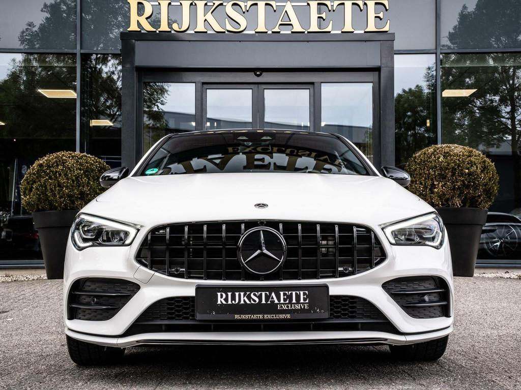 Mercedes CLA-klasse 250e AMG|PANO|CAMERA|SFEERV.|45S PAKKET, Auto's, CLA, Gebruikt, 4 cilinders, Wit