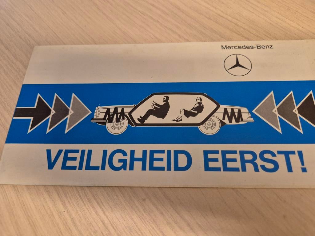 Rond 1965 Nederlands Mercedes veiligheid folder izgst, Ophalen of Verzenden, Zo goed als nieuw, Mercedes