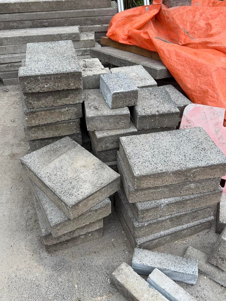 terras tegels 30x20 cm 3m2, Tuin en Terras, Tegels en Klinkers, Ophalen, Gebruikt, Beton, Terrastegels