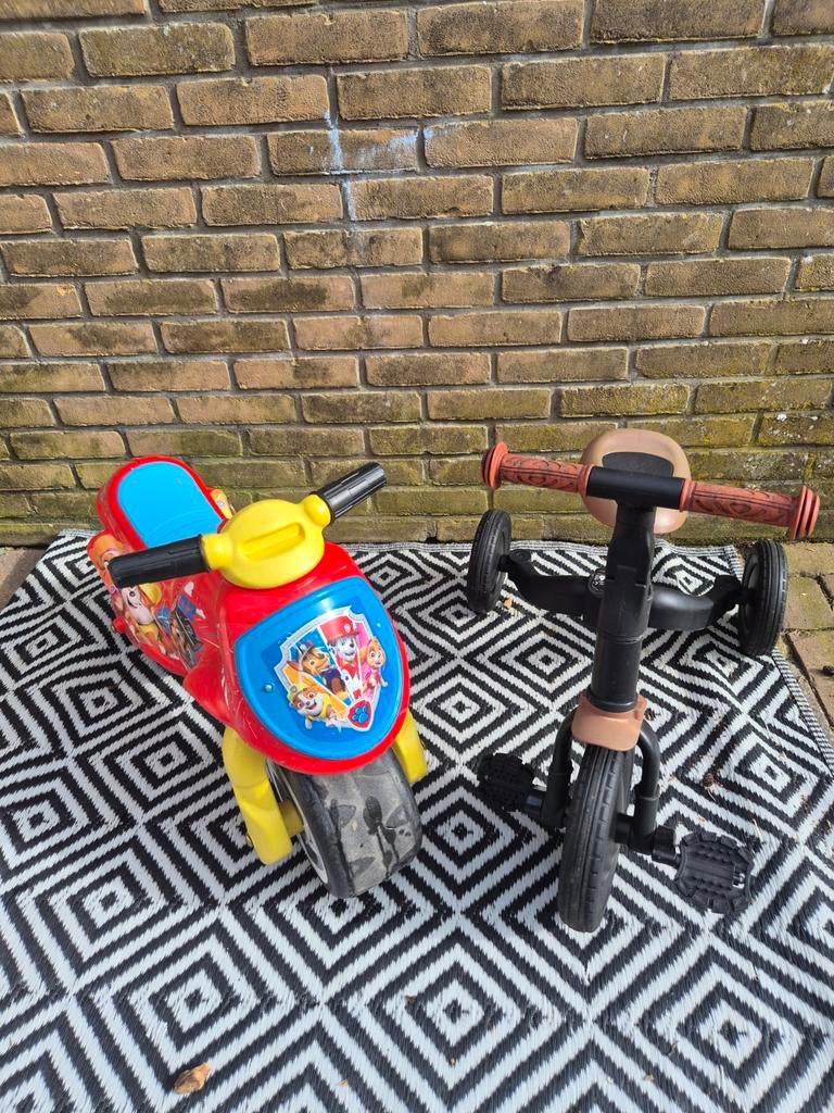 Loopfiets en Paw patrol motor, Ophalen, Gebruikt