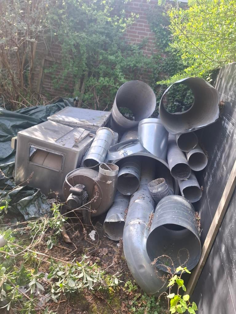 Spiro buizen en ventilatie boxen restmateriaal, Ophalen, Gebruikt, Ventilator en Afzuiger