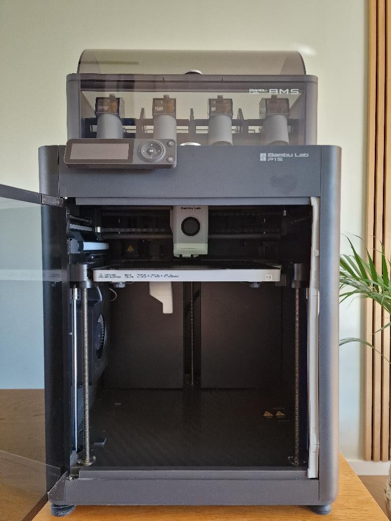 bambu lab P1S + AMS + E3D obxidian, Gebruikt, Ingebouwde Wi-Fi, Bambu Lab P1S, Ophalen of Verzenden