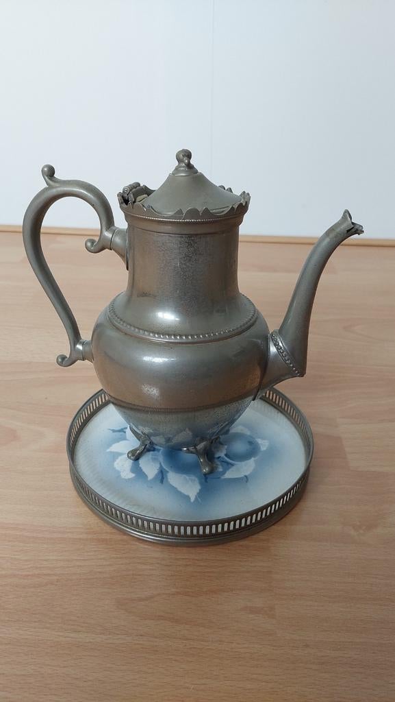 Tinnen theepot, rond 1950, Antiek en Kunst, Antiek | Tin, Ophalen of Verzenden