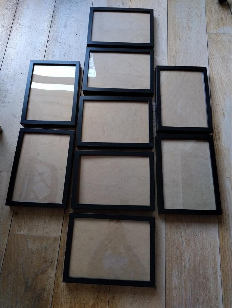 9 Ikea Ribba fotolijsten 20 x30 cm, Ophalen of Verzenden, Gebruikt