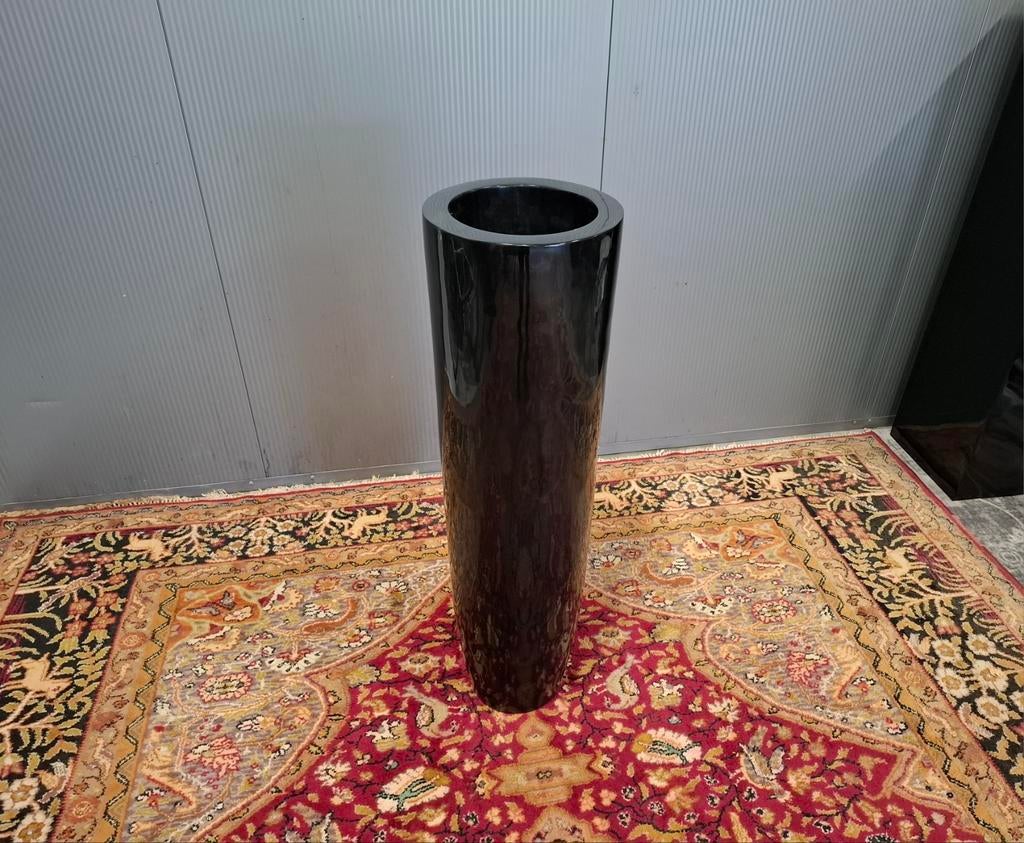 Pracht elegante XL slanke vaas hoogglans zwart Izgst. Zie om, Ophalen, Zo goed als nieuw, Zwart, Kunststof