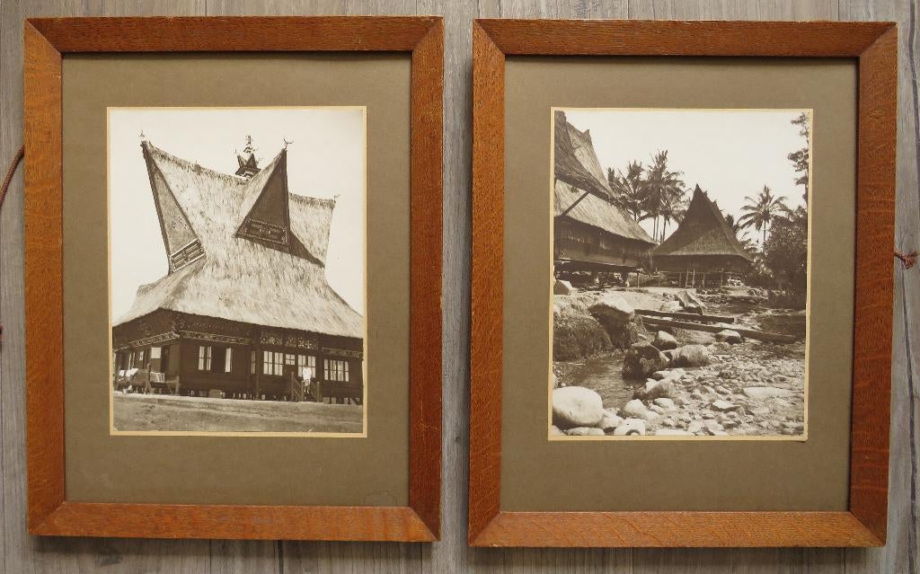 2 grote foto's Minangkabau Sumatra Nederlands Indië ca. 1930, Verzamelen, Gebruikt, Foto, Voor 1940, Buitenland