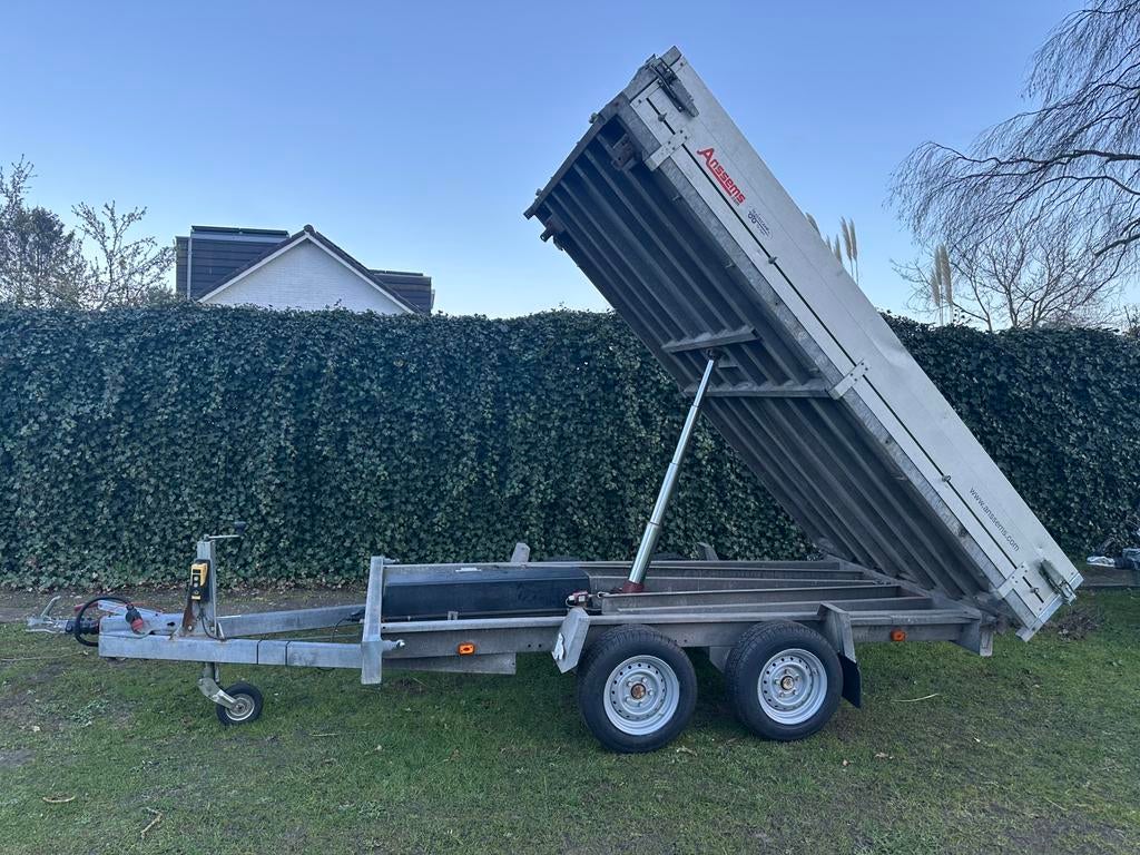 Nette solide Anssems 3 zijdig electrische kipper 3000KG, Auto diversen, Aanhangers en Bagagewagens, Ophalen of Verzenden, Zo goed als nieuw