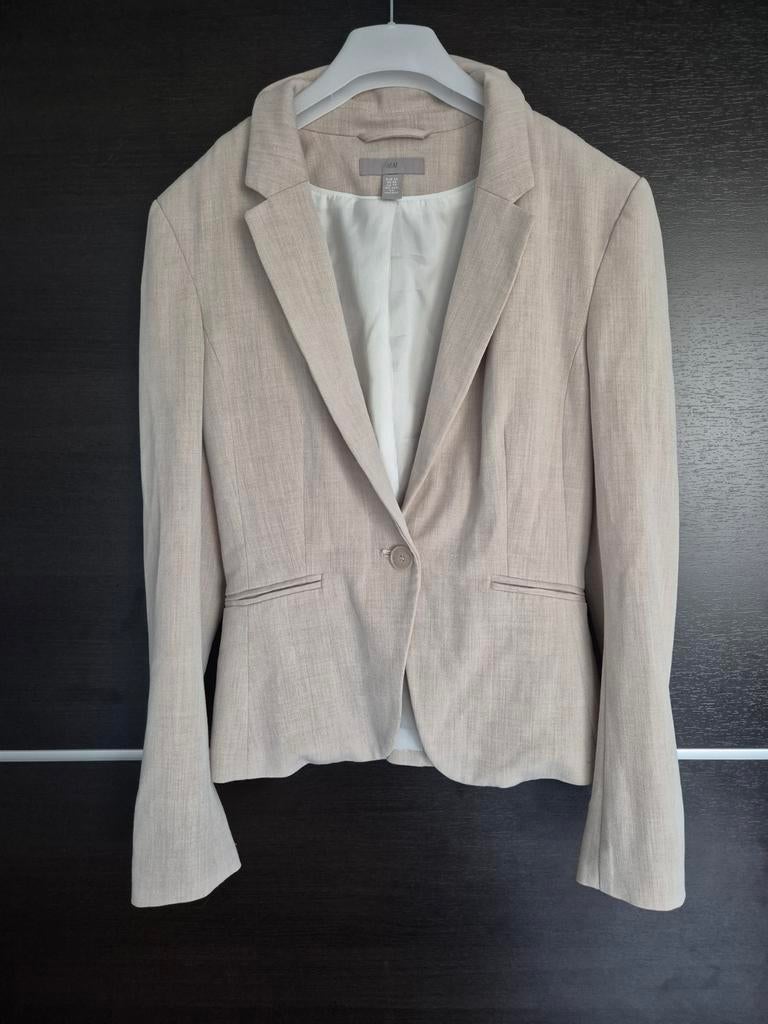 H&M colbert jasje maat 34, H&M, Beige, Ophalen of Verzenden, Zo goed als nieuw