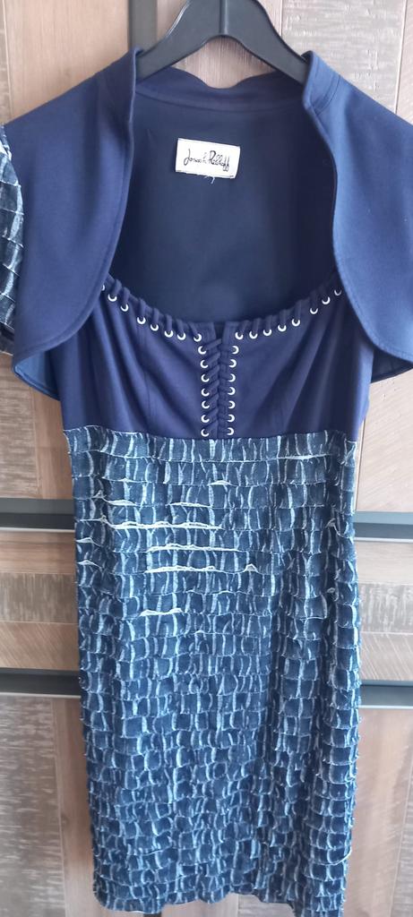 Prachtige Joseph Ribkoff jurk - Maat 38/40 (M), Maat 38/40 (M), Blauw, Ophalen of Verzenden, Zo goed als nieuw