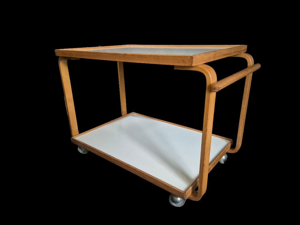 Fantastische vintage Dux Ekstrand Aalto design trolley, Ophalen, Gebruikt, Meerkleurig, Hout