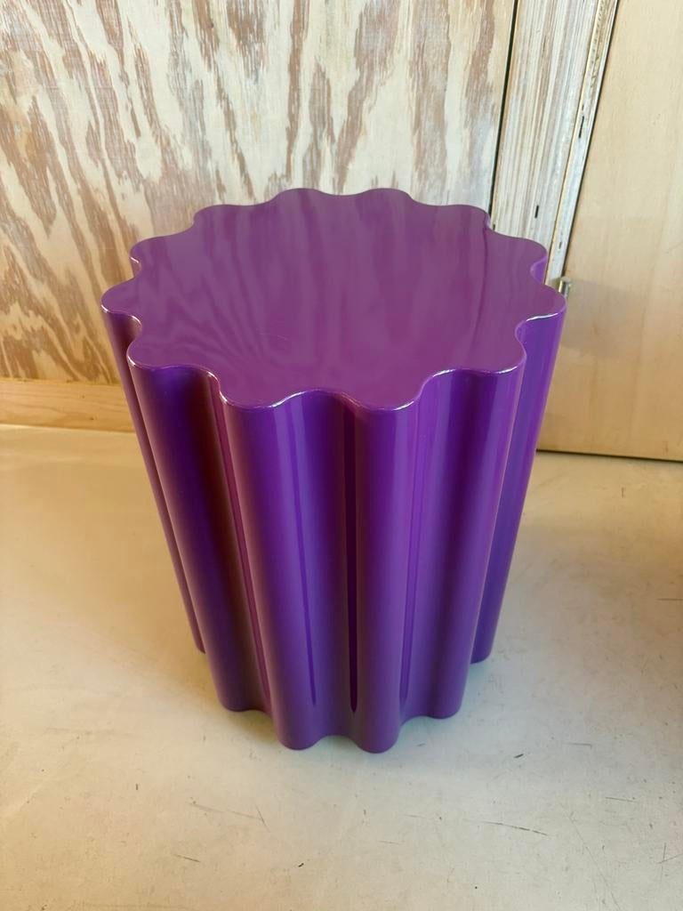 Kartell Colonna kruk / bijzettafel paars, Ophalen of Verzenden, Gebruikt, Kunststof