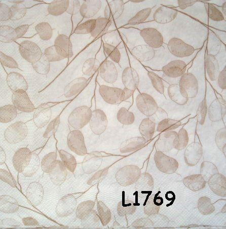 Servetten decoupage/bullet journal * eucalyptus goud L1769, Verzenden, Nieuw, Materiaal