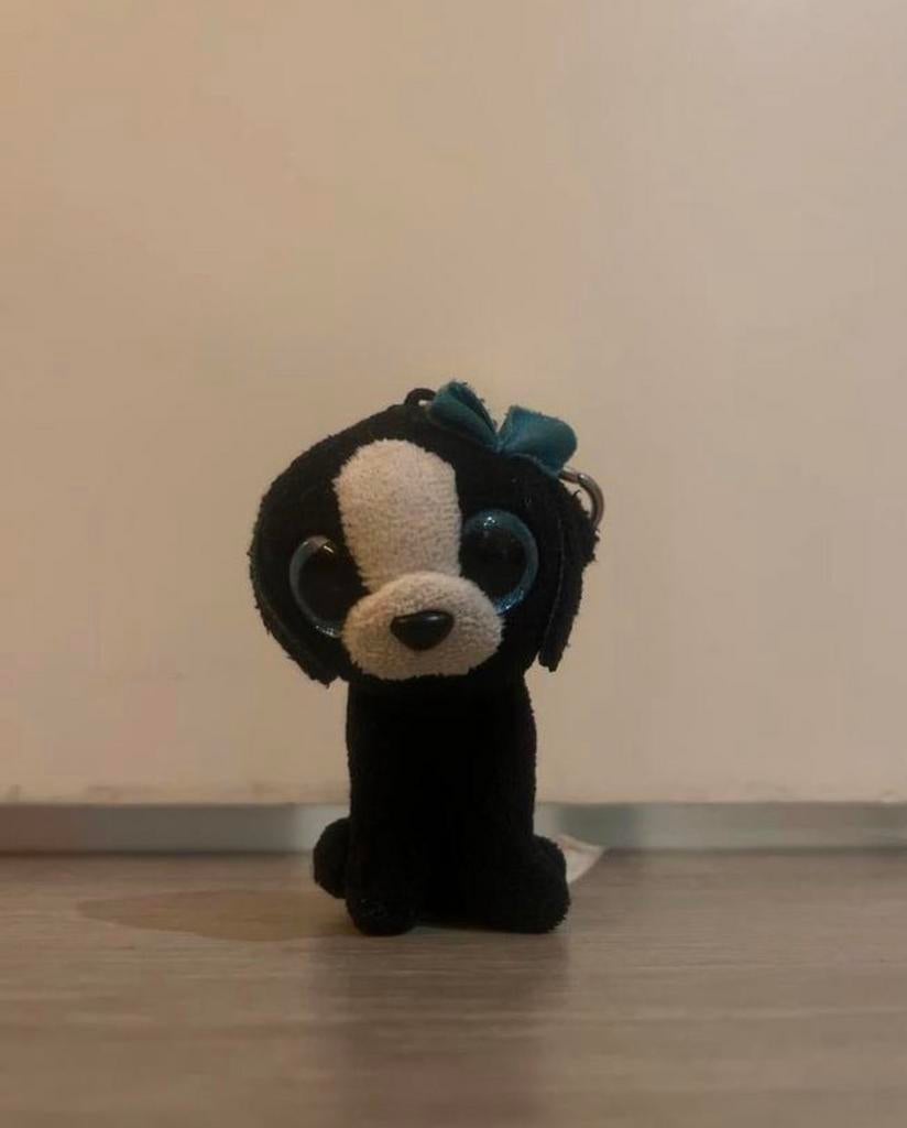 Ty Beanie Boo sleutelhanger hondje, Overige typen, Zwart, Ophalen of Verzenden, Zo goed als nieuw